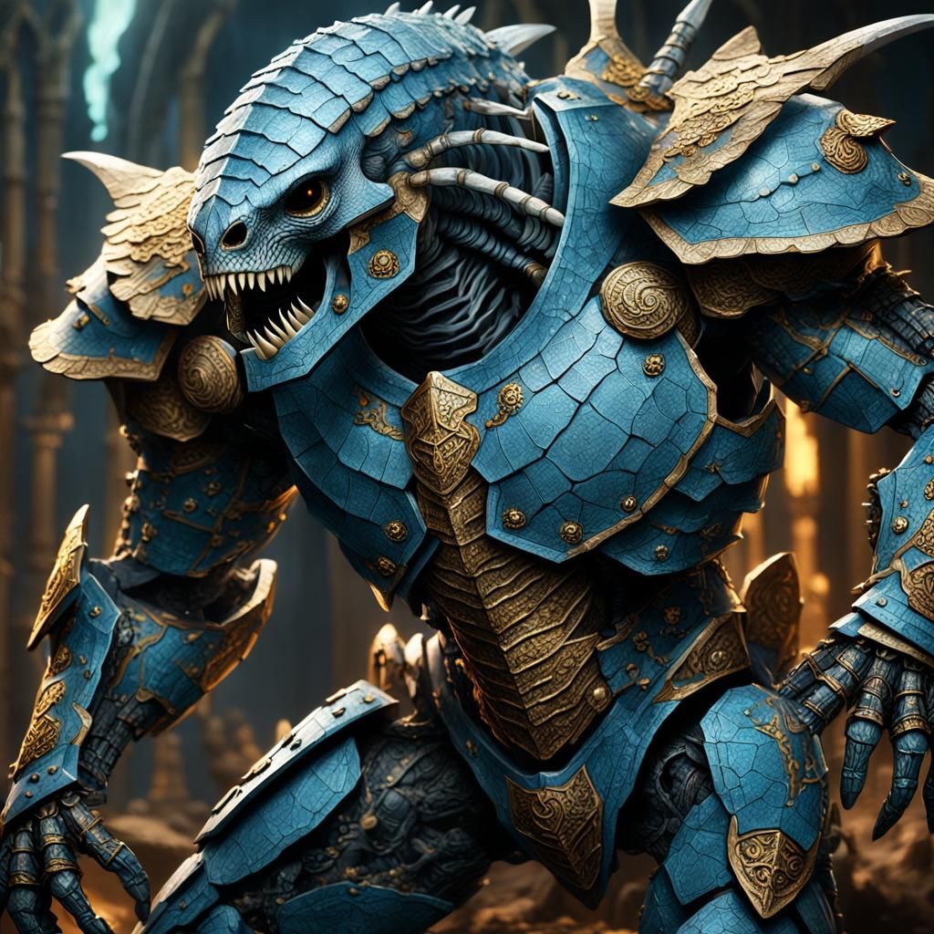 Armored Bone Creature with External Carapace