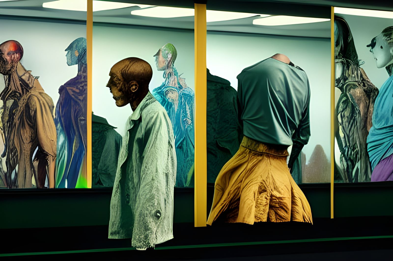 Stunning Aliens in a Bleak Technicolor Cityscape