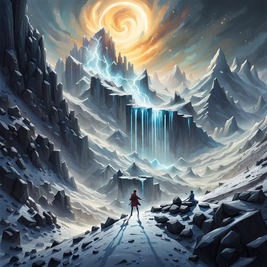 Epic Avalanche Scene with Dynamic Lighting