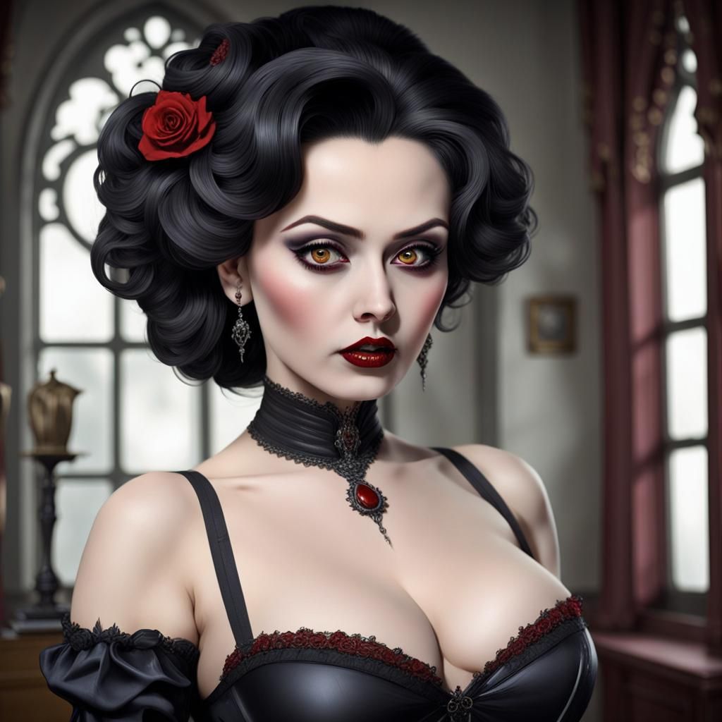 Alcina Dimitrescu: Gothic Giantess in 3D Digital Art
