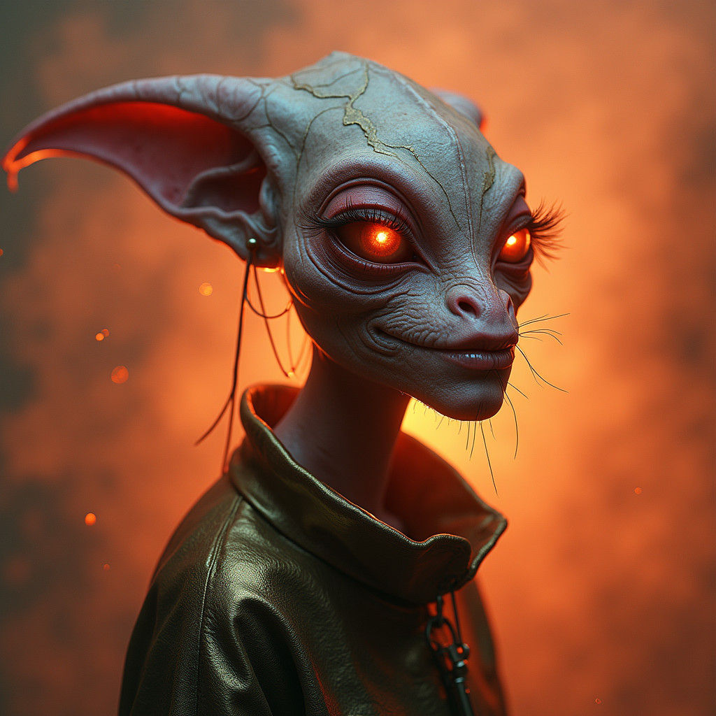 Extravagant Alien Characters in Bizarre Cosmic Dreamscape