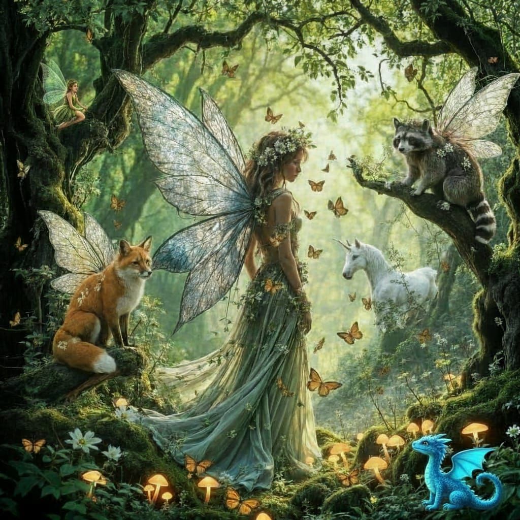Enchanting Forest Fairy in Lush Woods