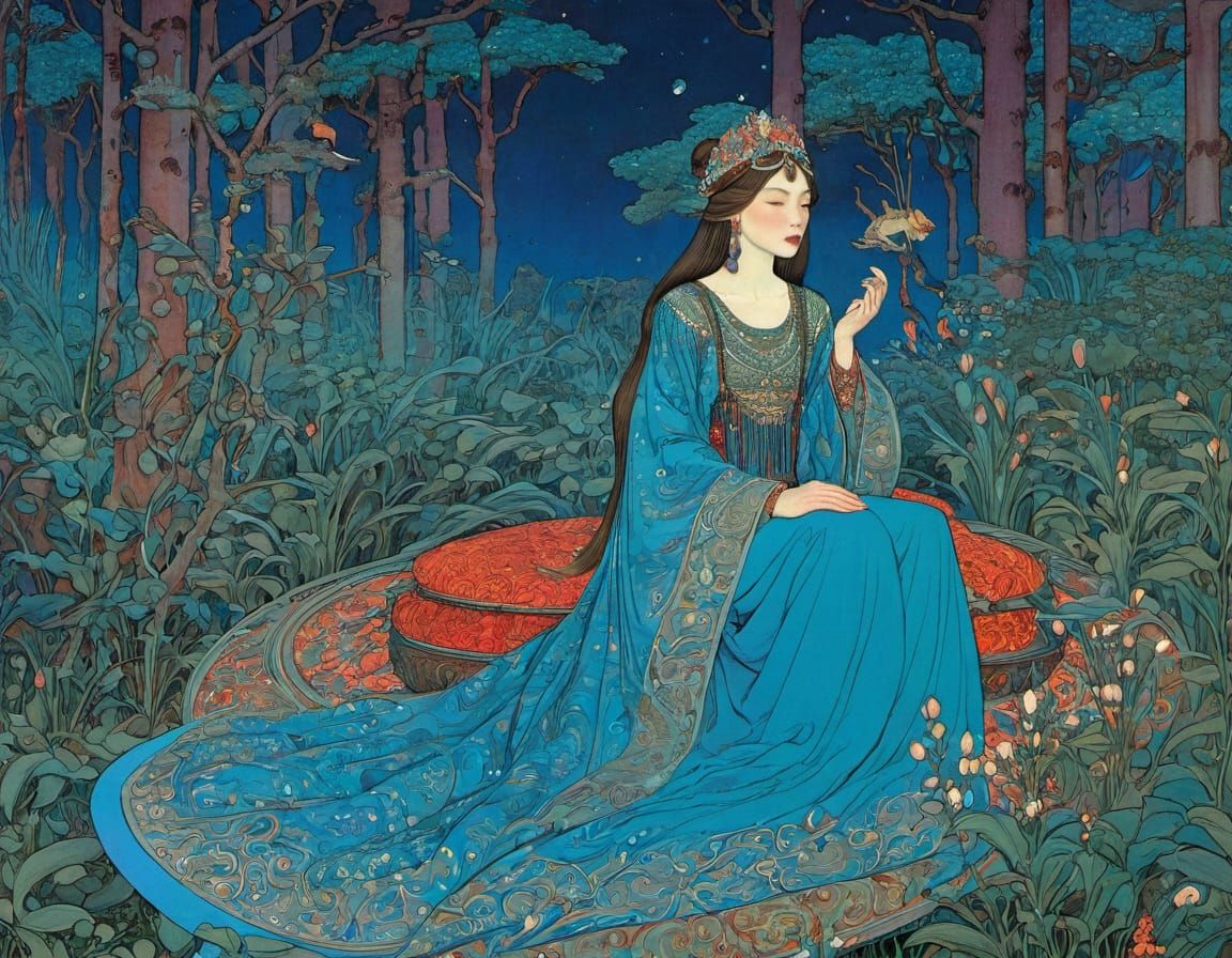 Ethereal Princess in Eastern Fairy Tale Art