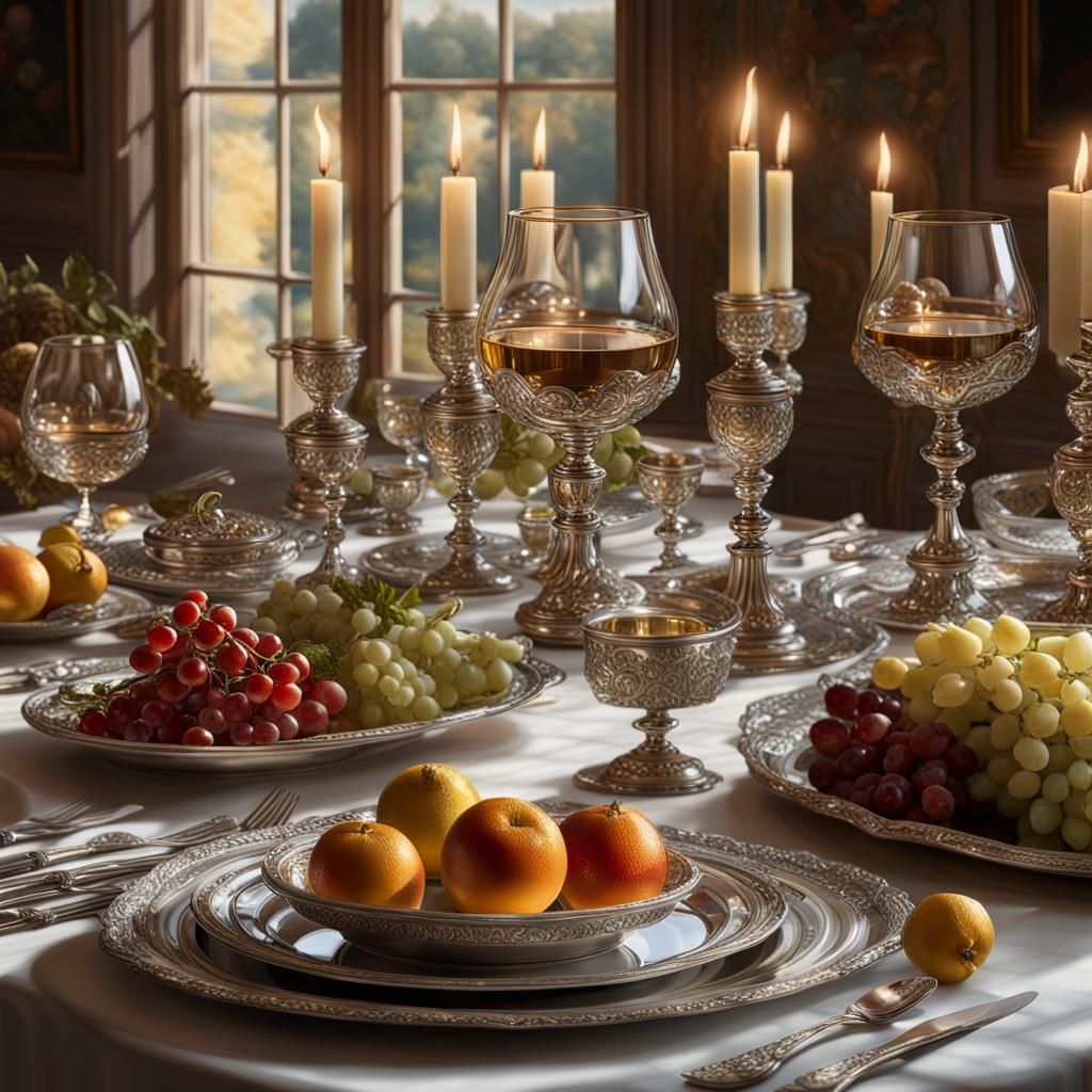 Elegant Still Life in Baroque Style