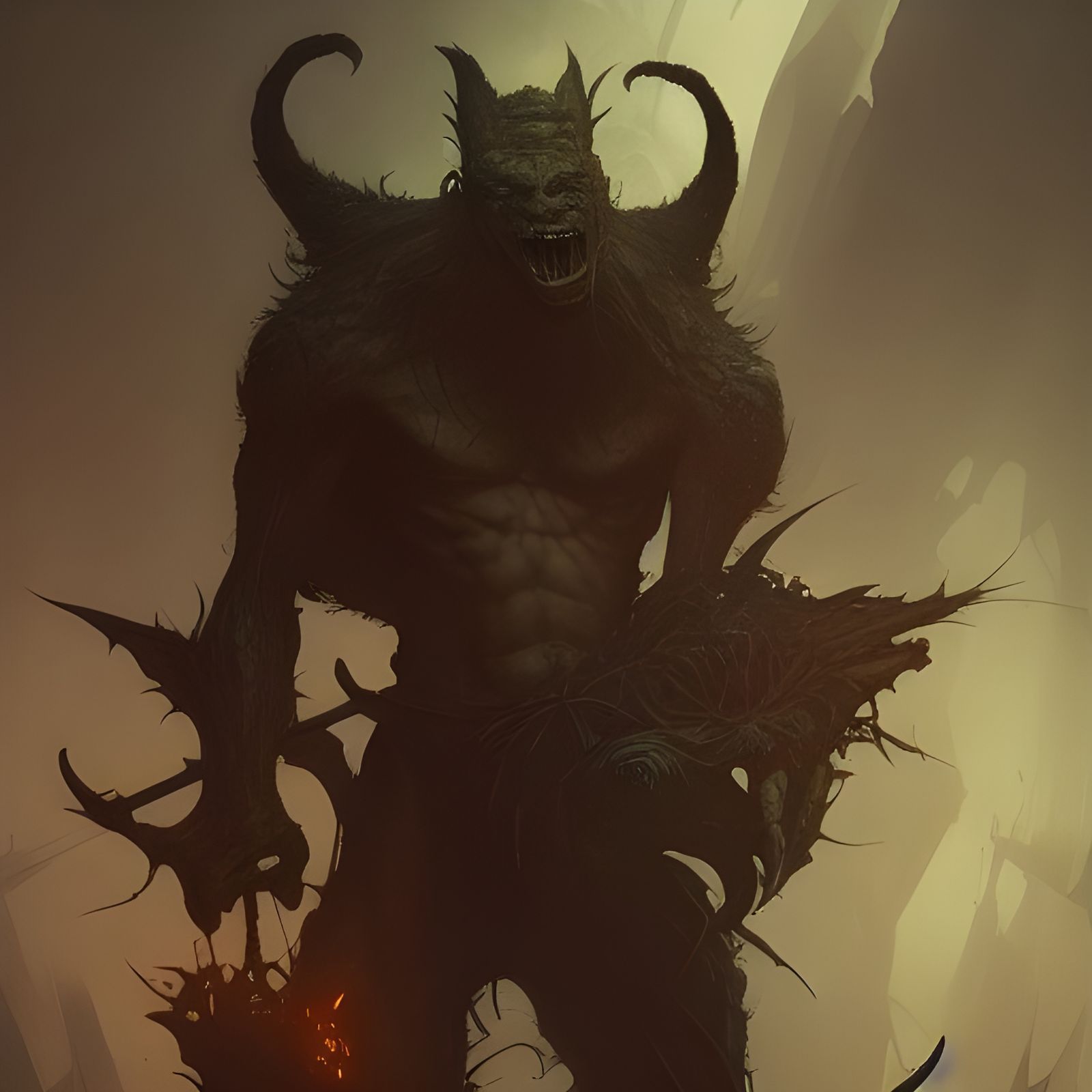 Evil Goblin in Dark Fantasy Style