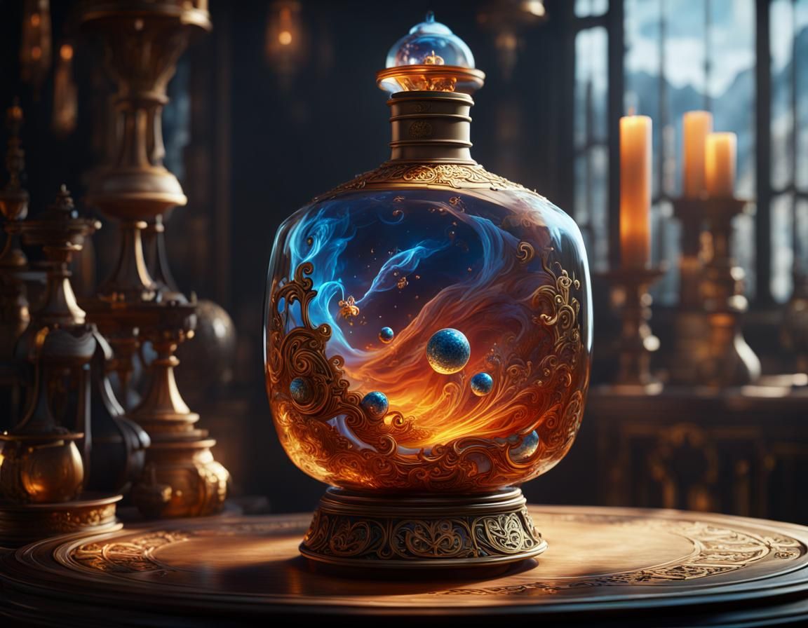 Air Element in a Bottle: Fantasy Concept Art