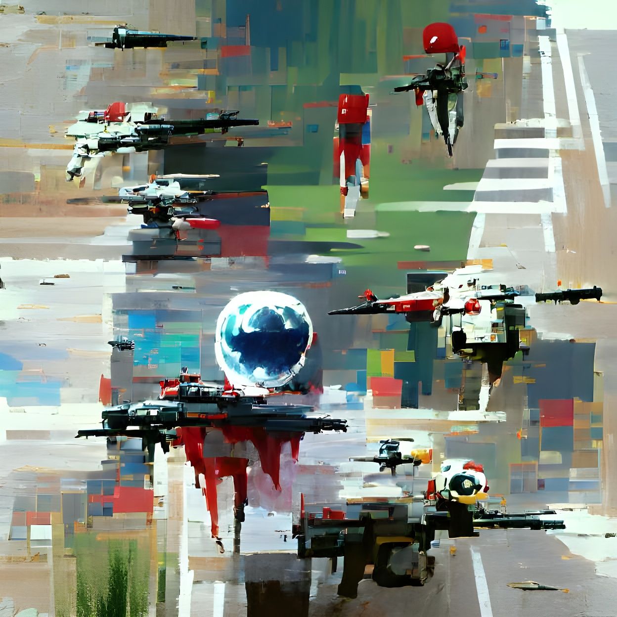 Minimalist Pixel Art 'Stop' Inspired by John Berkey