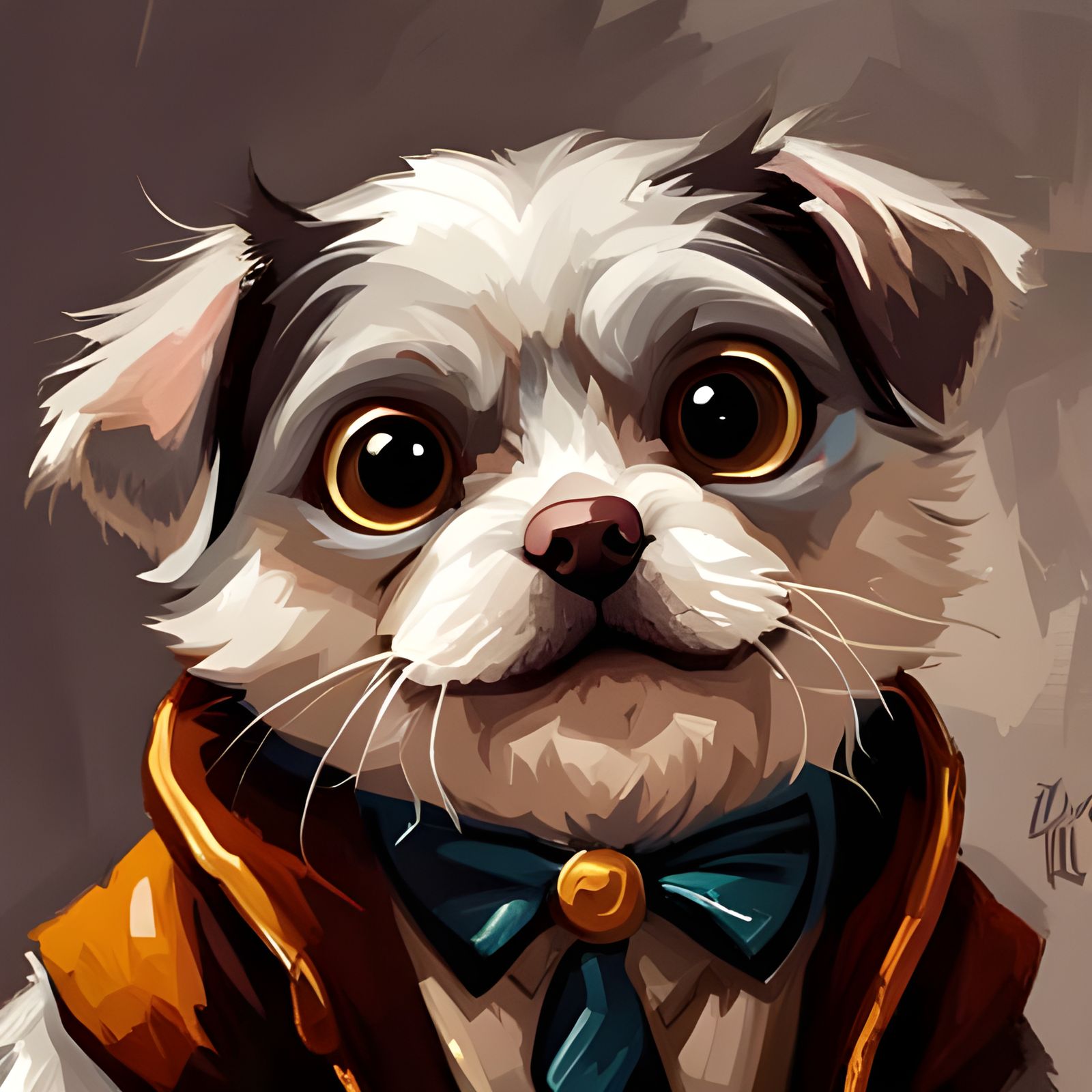 Adorable Close-Up Oil Painting in Expressive Style