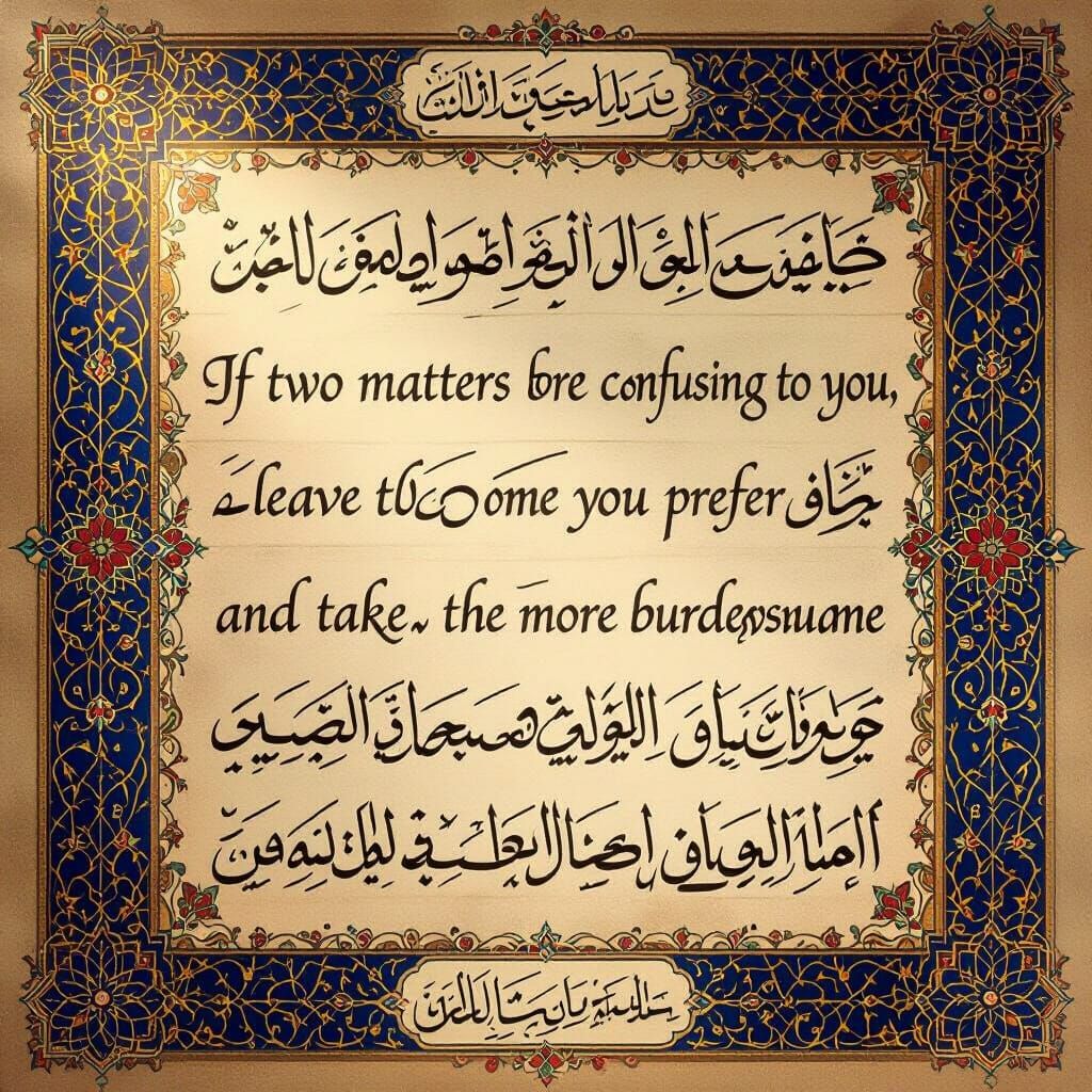 Illuminated Manuscript Page: Arabic Calligraphy and Islamic ...