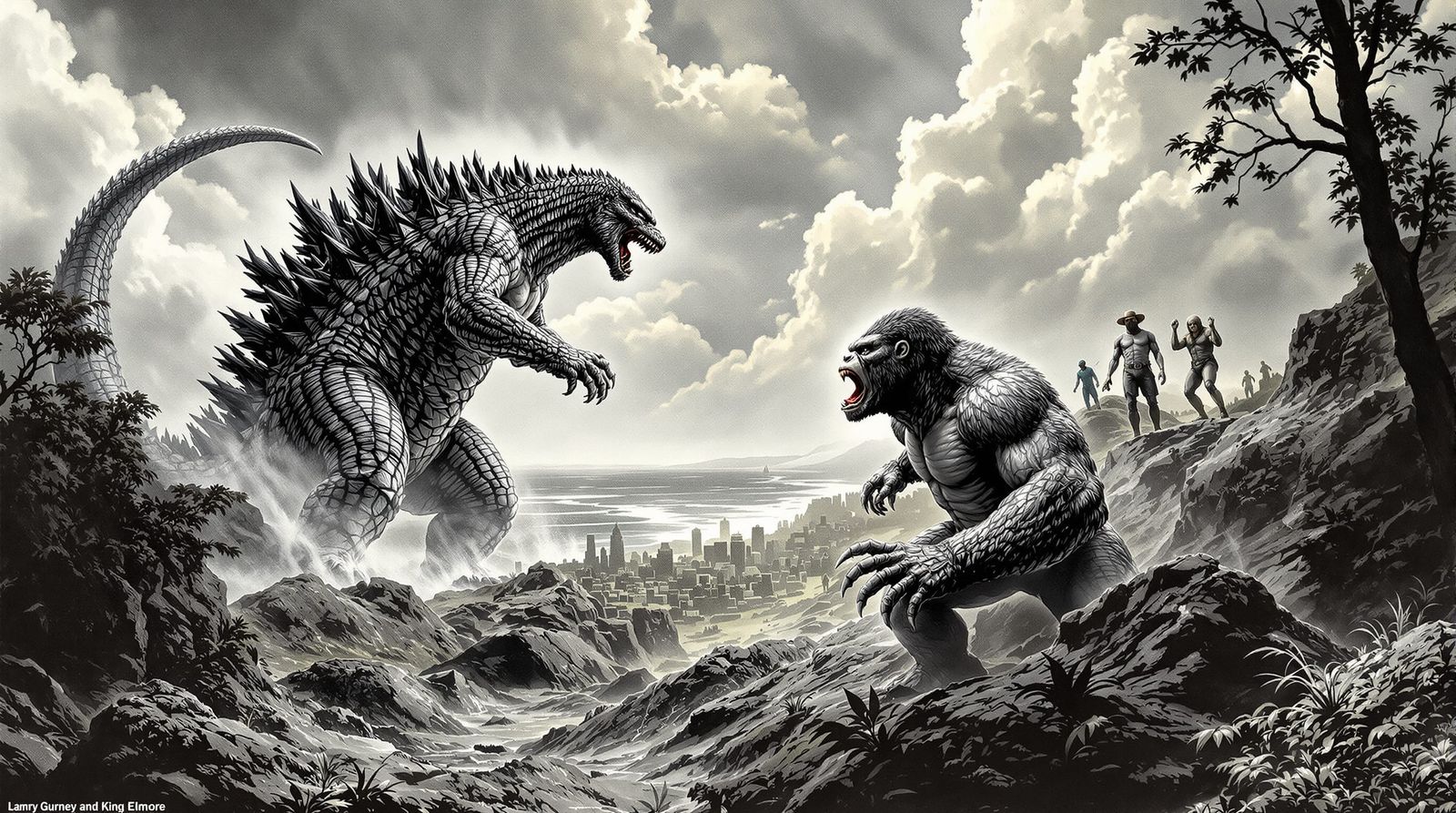 Godzilla vs King Kong Epic Battle Scene