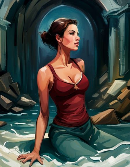 Hyperdetailed Portrait of a Braided Blonde Woman