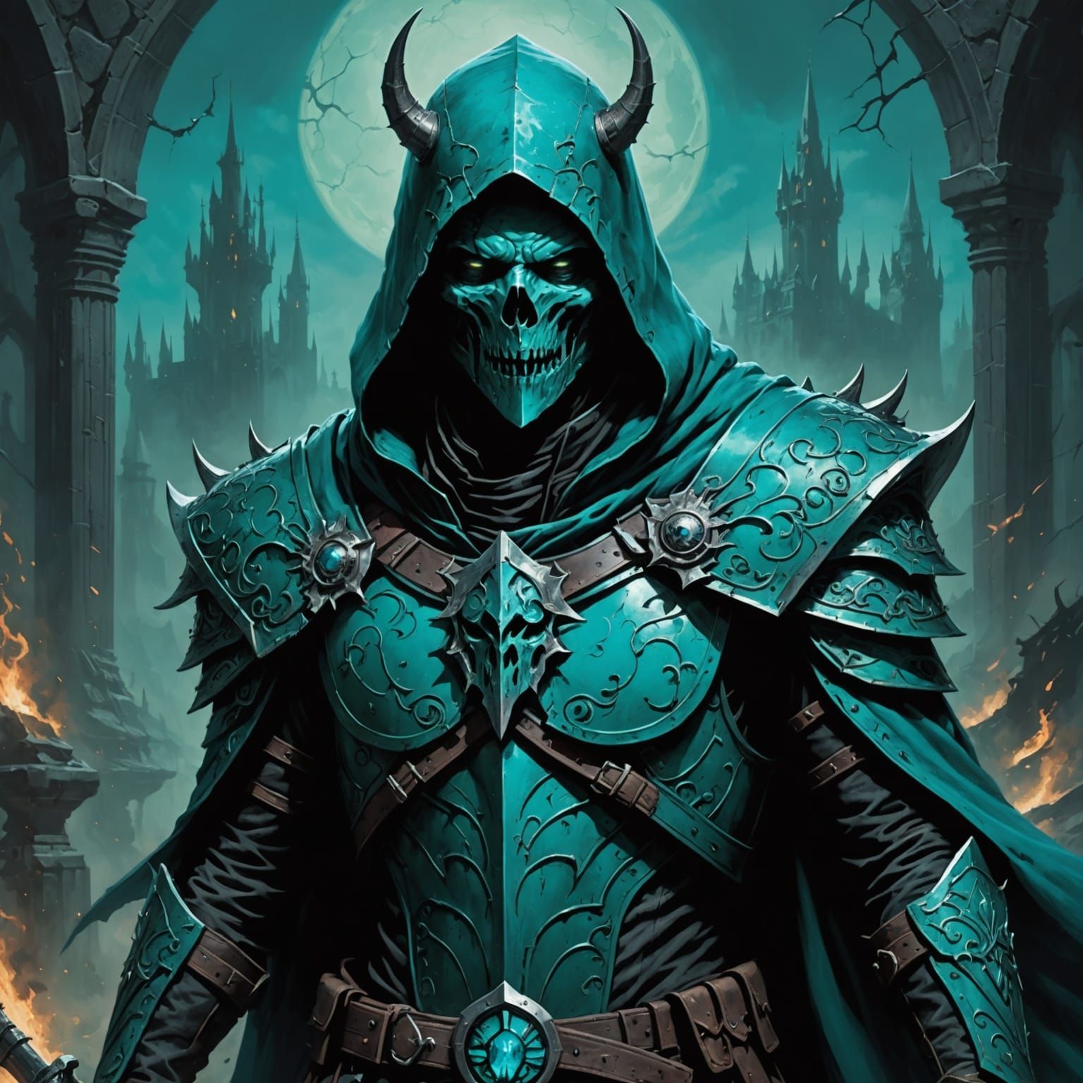 Grimdark Turquoise Composition