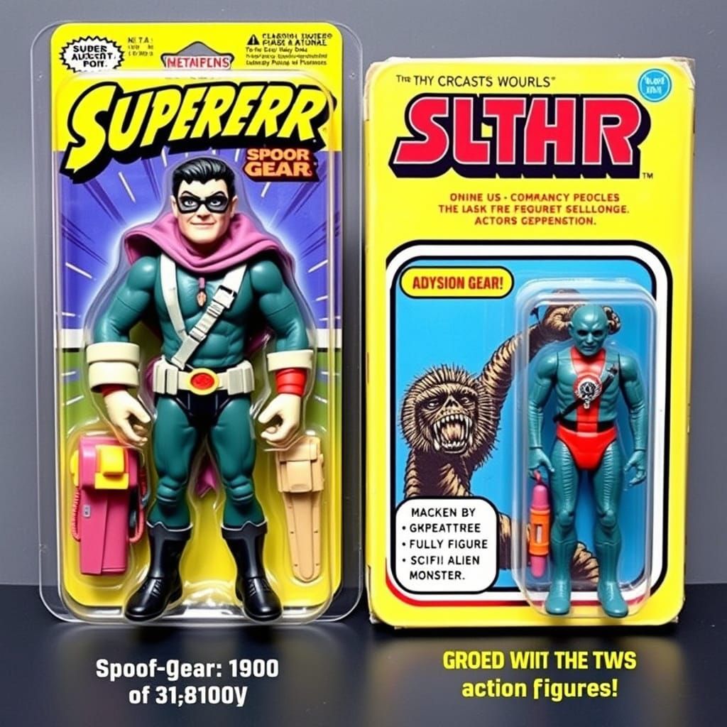 Retro Sci-Fi Action Figure in Plastic Blister Pack