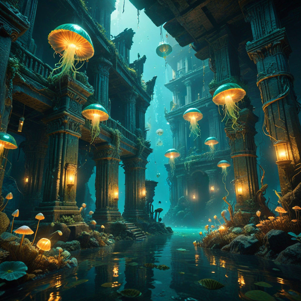 The lost city of Atlantas under water 