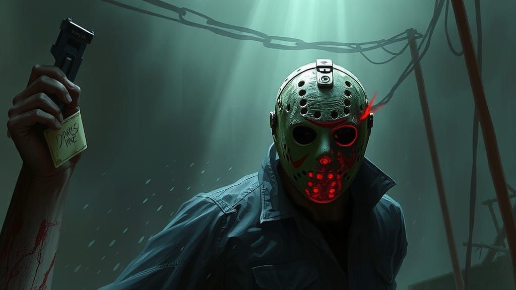 Jason Voorhees in Dark, Gothic Horror Style