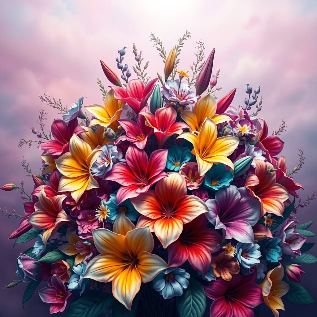 Vibrant, Oversized Floral Bouquet in Every Color