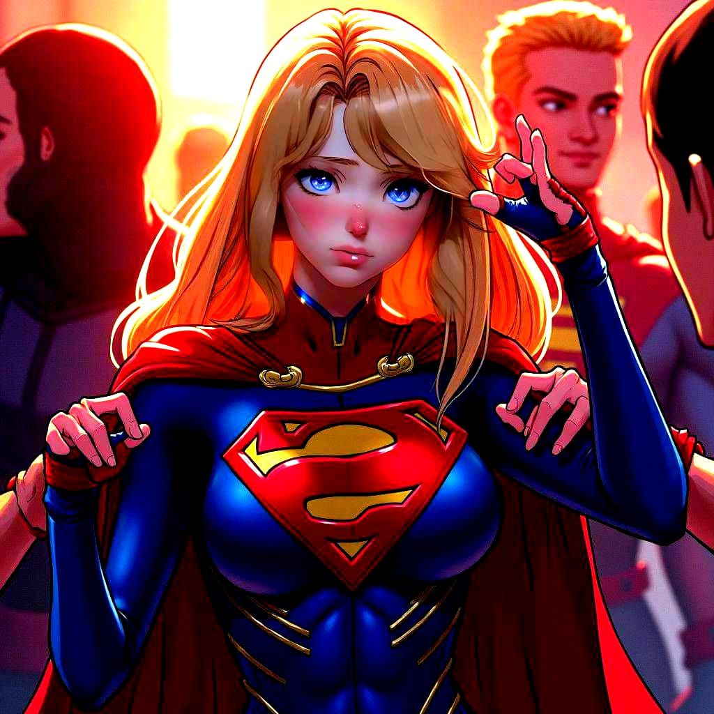 Vulnerable Supergirl: 3D Anime Art