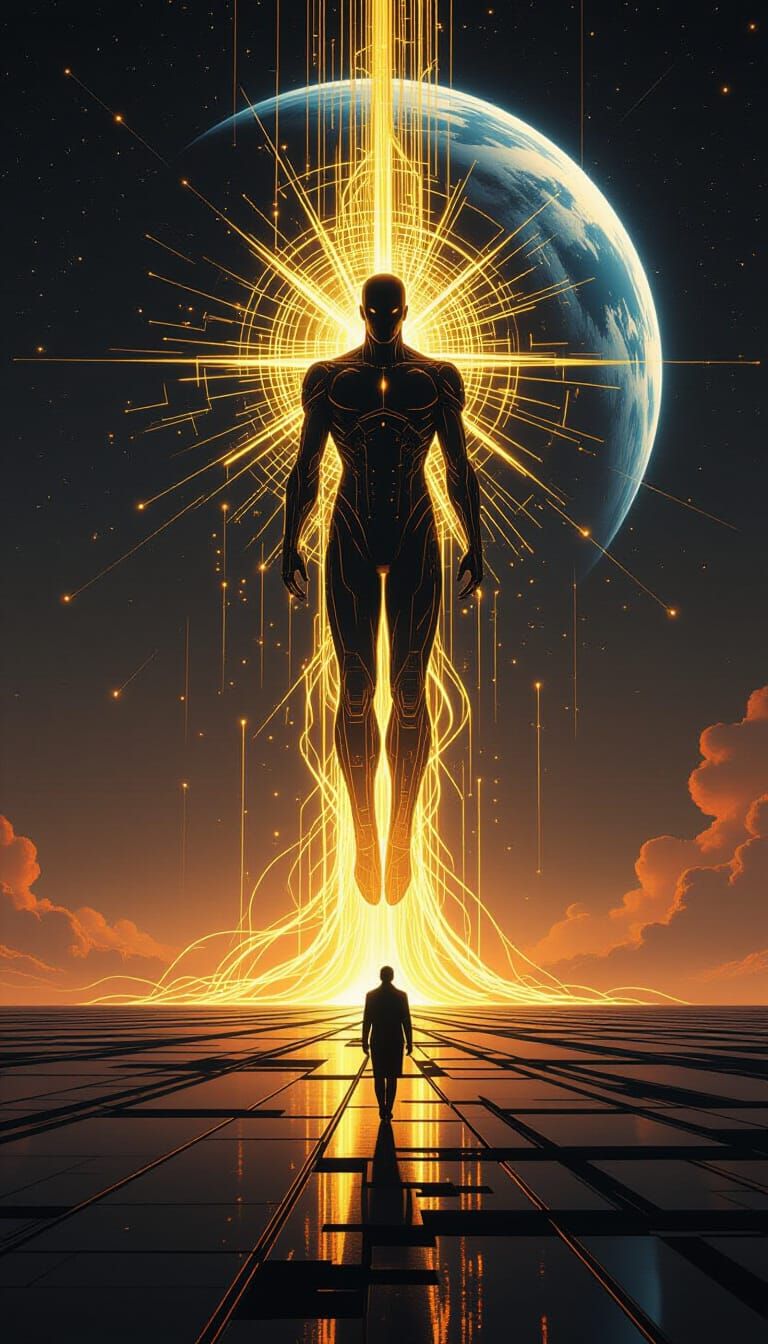 Energy Silhouette Unravels Mind to Envelop Earth