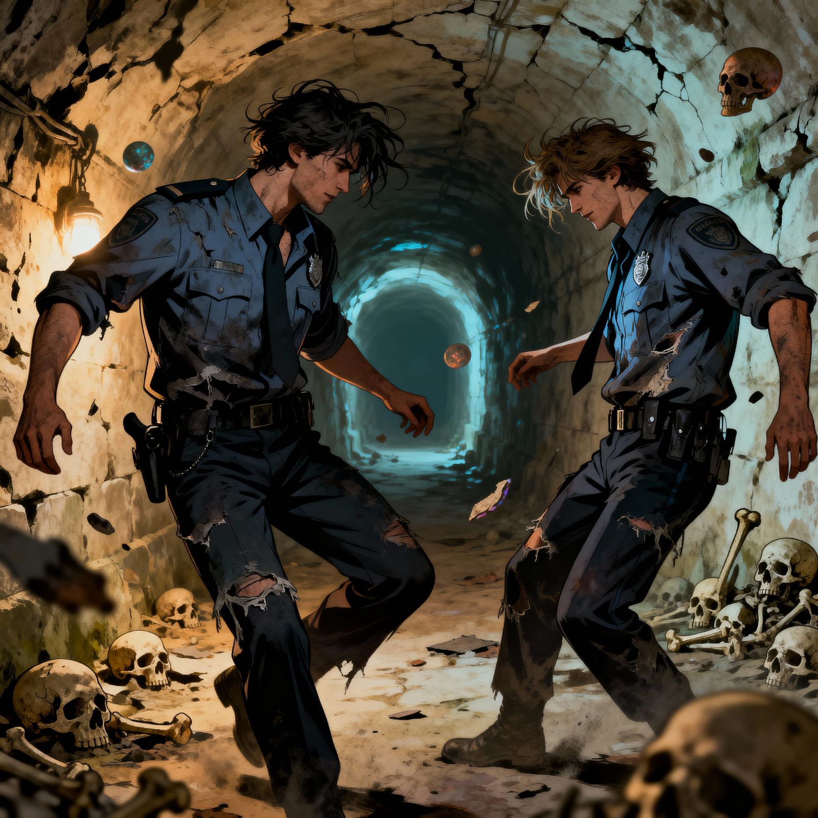 Surreal Postapocalyptic Comic: Paris Catacombs Police