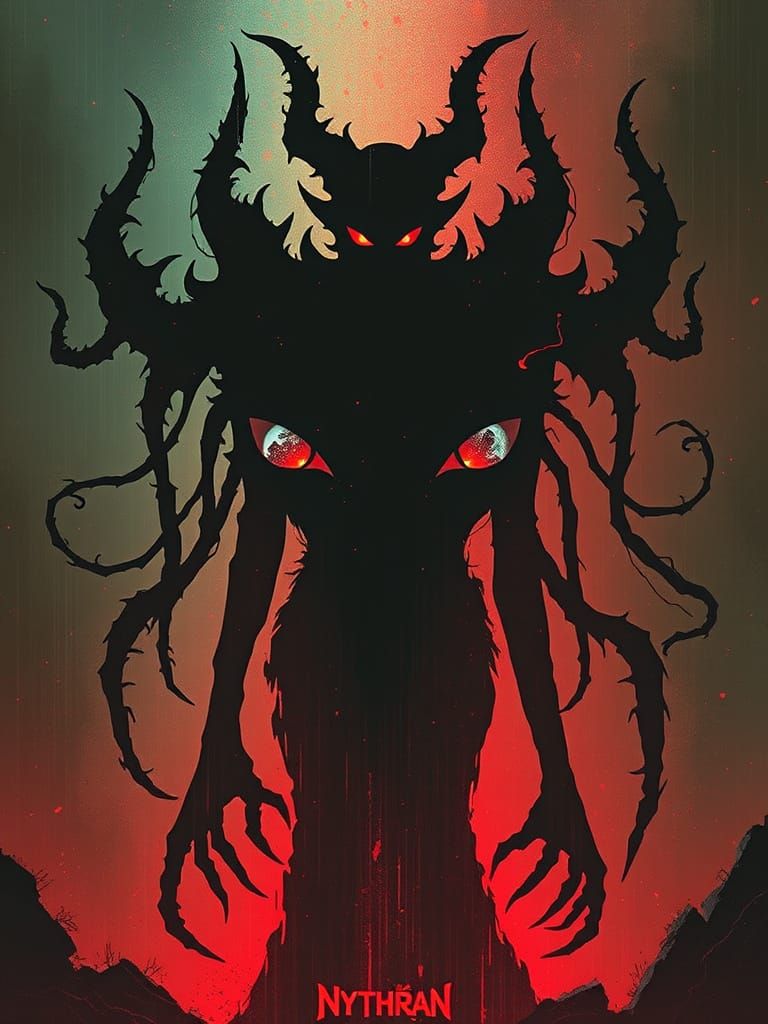 Cosmic Horror Goddess in Distorted Reality