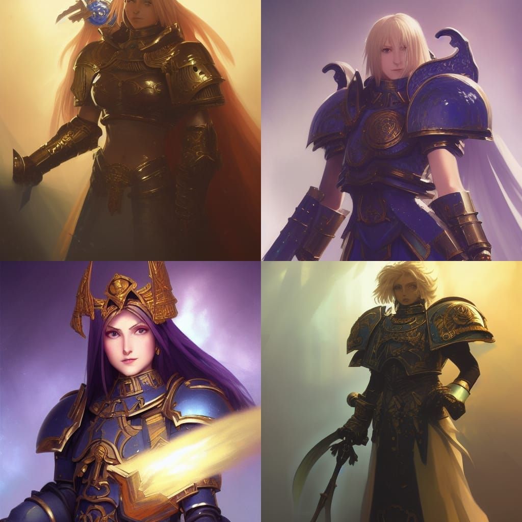 Arturia Pendragon as Warhammer 40k Primarch
