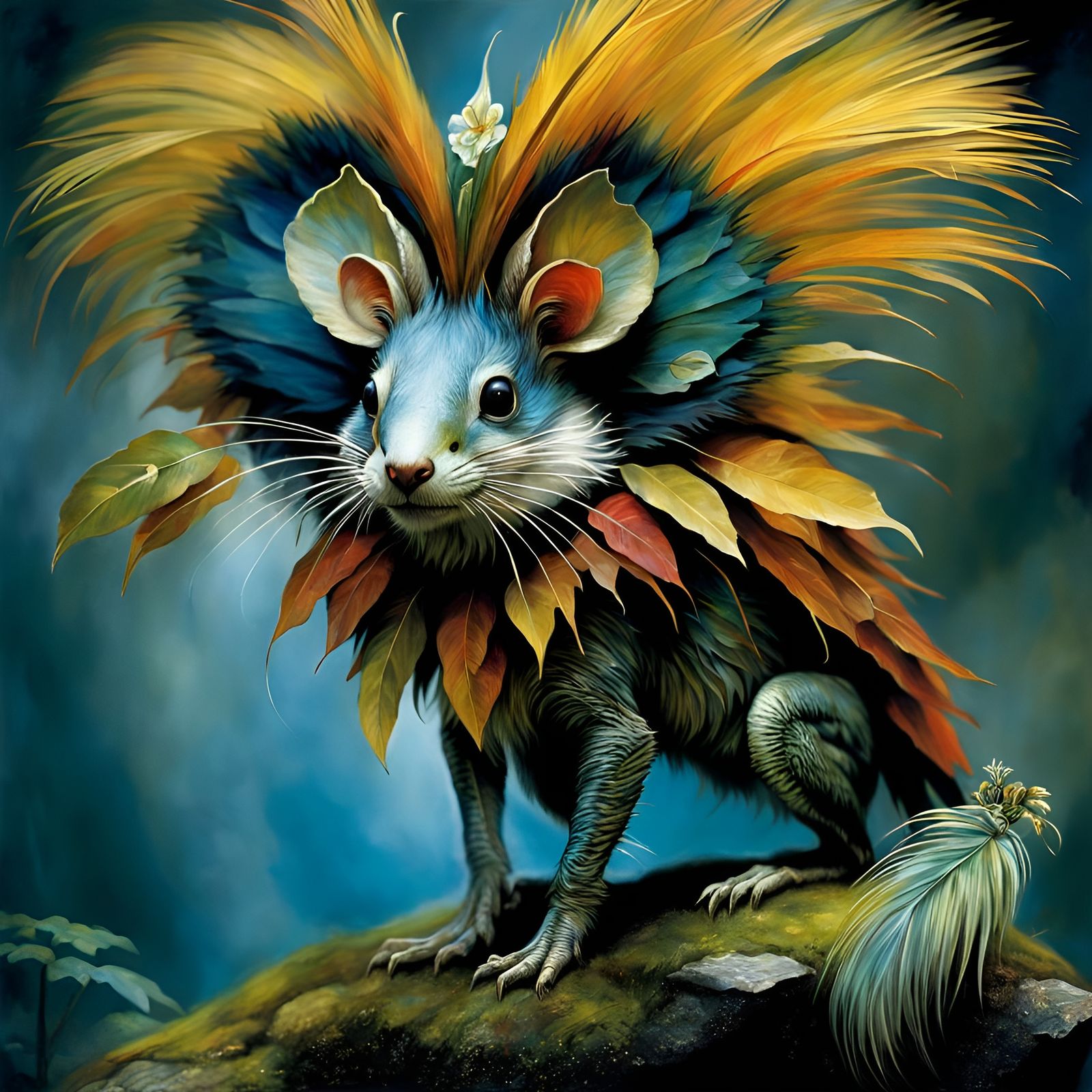 Folium caeruleo-album jerboa (blue-white leaf jumping mouse)