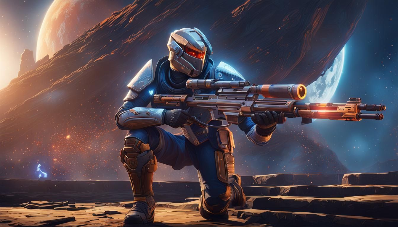 Detailed Destiny 2 Guardian in HDR