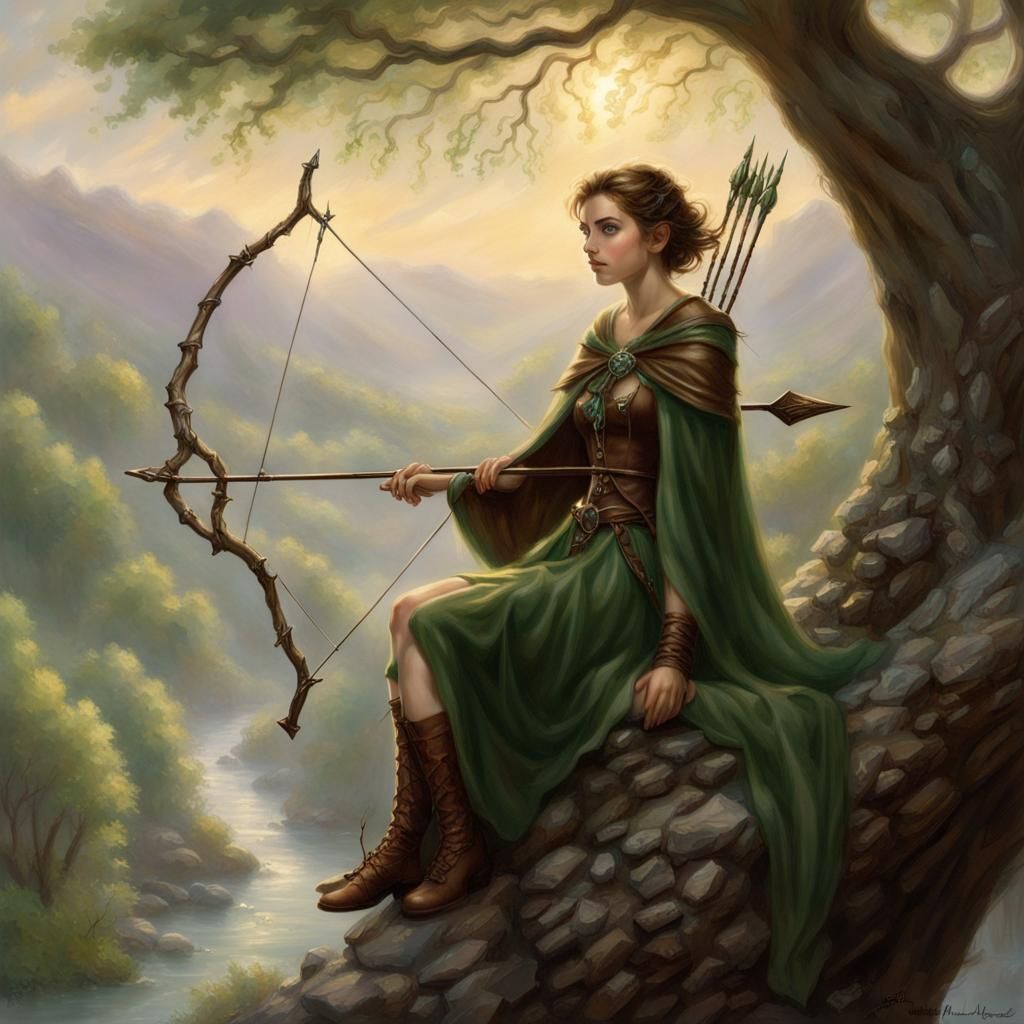 Female Elf in Ethereal Fantasy Style