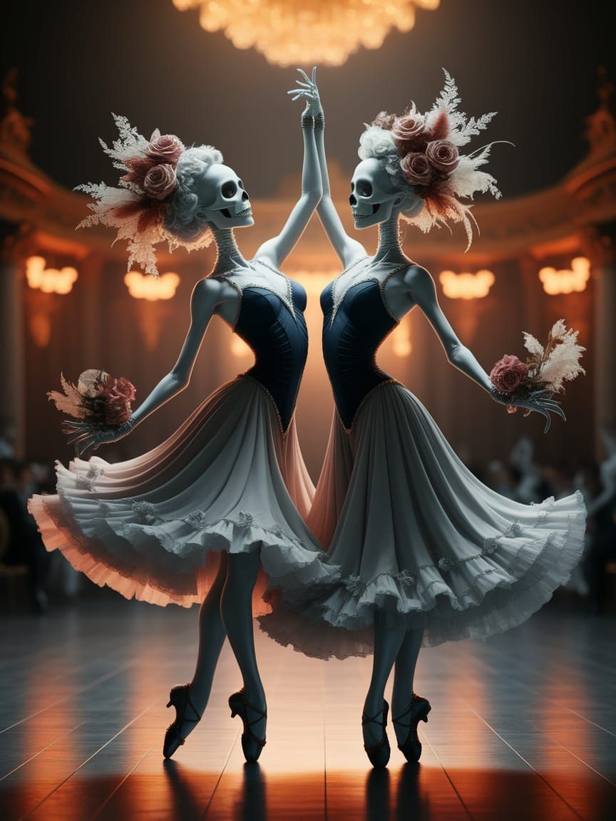 Undead Dancers in Amber Light: A Gothic Romance Editorial