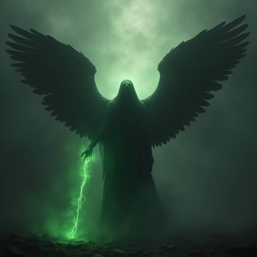 Angel of Death in Ethereal Glow