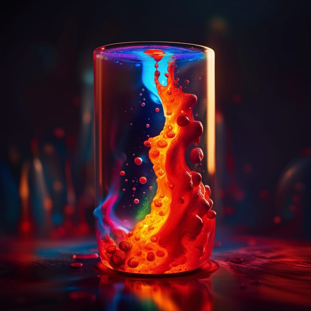 World as Lava Lamp in Hyperrealistic Splash Art