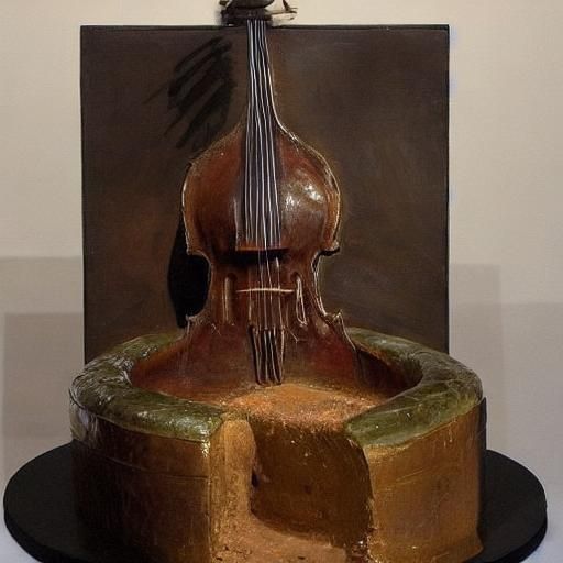 Musical Cake Sculpture Inspired by Impressionism