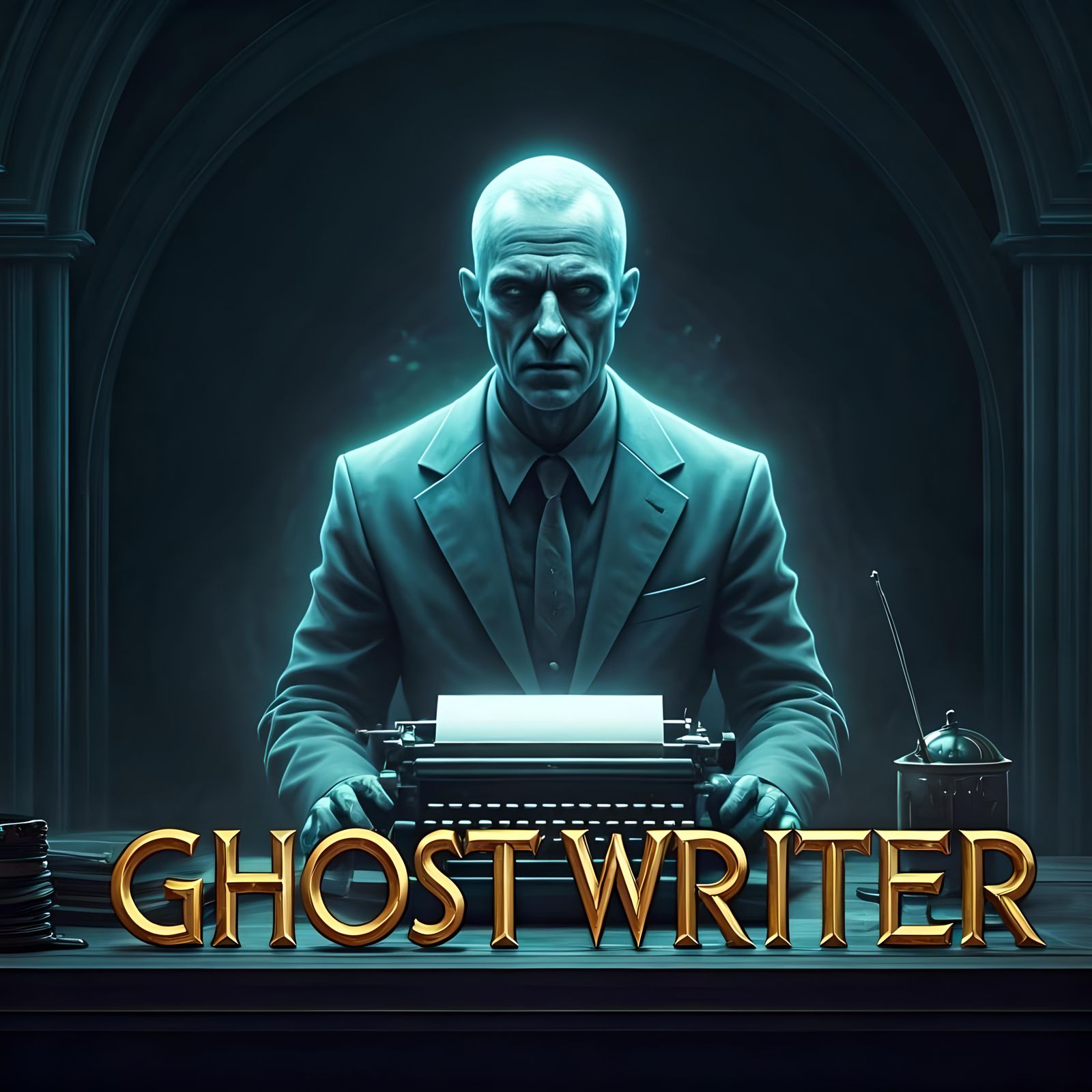 Ghost Writer: Gothic Sci-Fi Author Portrait