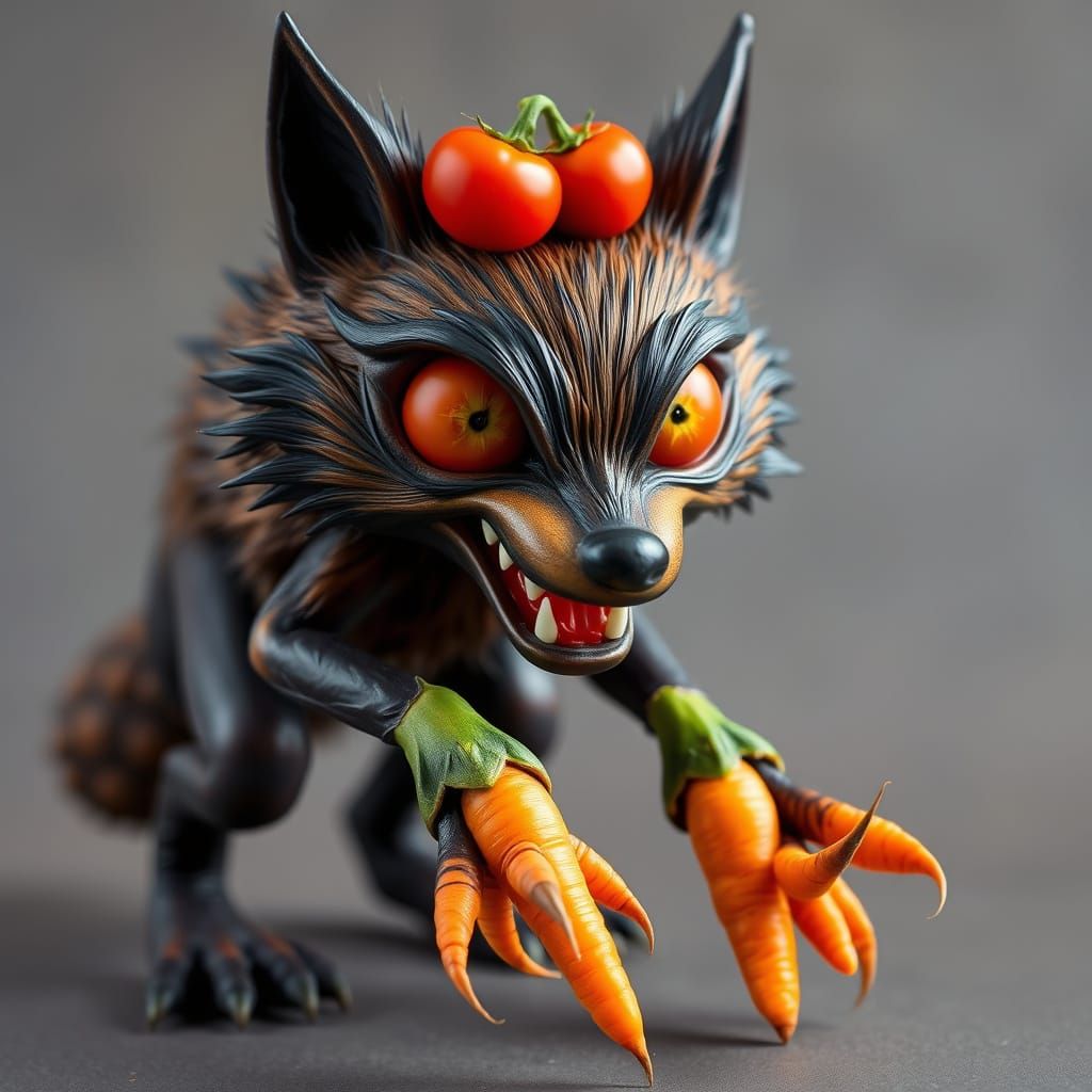 Fantastical Beast with Produce Features