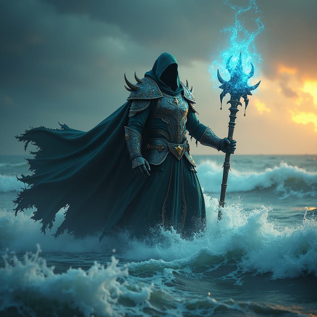 Dark Magician in Storm: A Baroque Vision