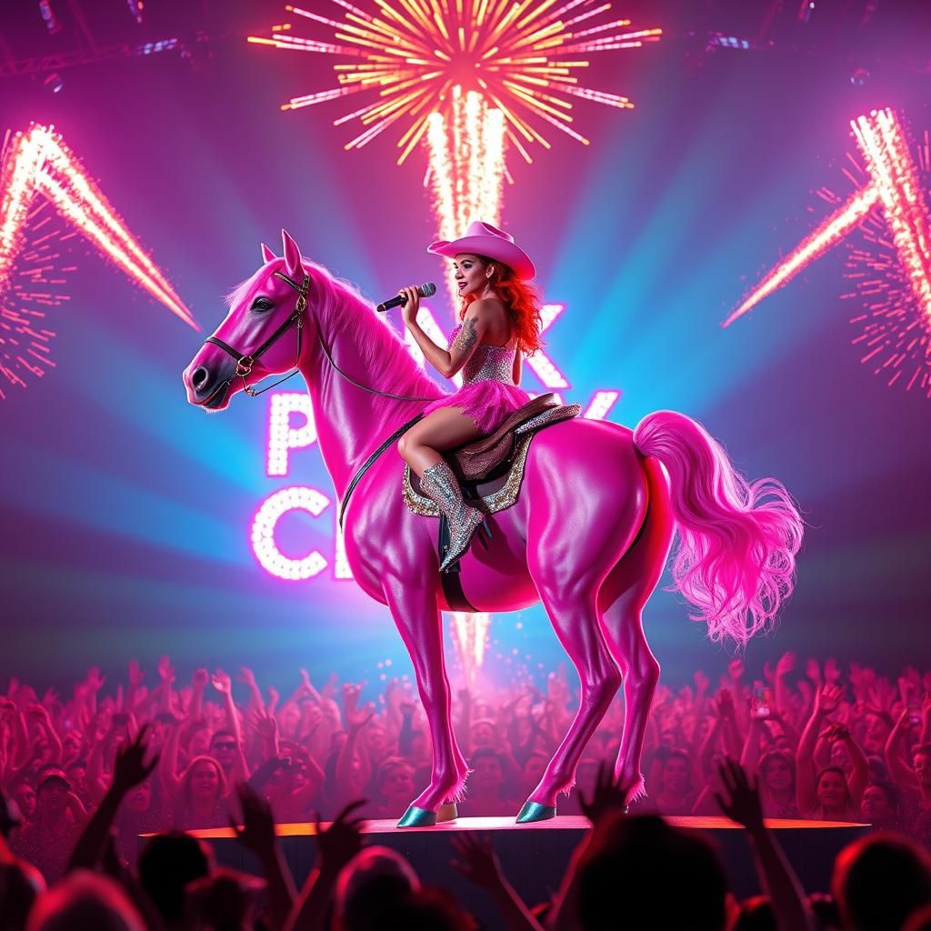 Pink Pony Club: Redhead on Horse, Pixar Style