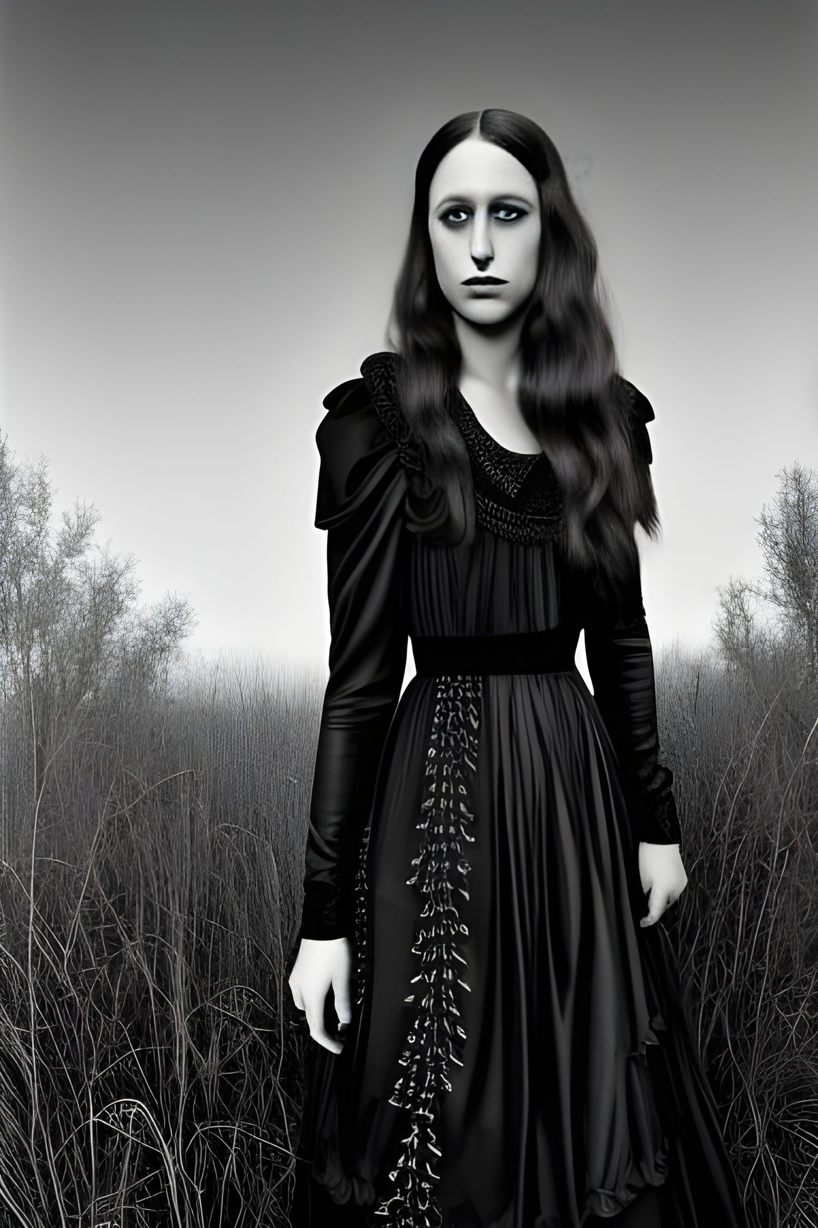 slender goth girl