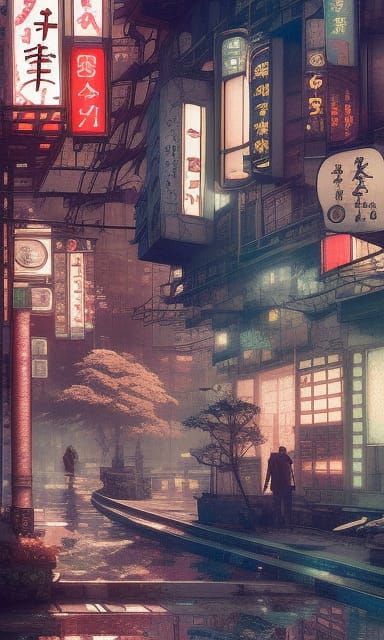 Japanese Steampunk Metropolis by Dimitrov and Stålenhag