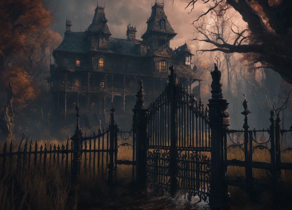 Victorian Haunted House in a Swamp