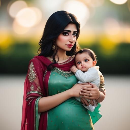 Pakistani Girl with Baby: Professional Photography