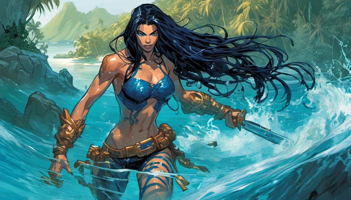 Fathom from Top Cow Comics on Tropical Island