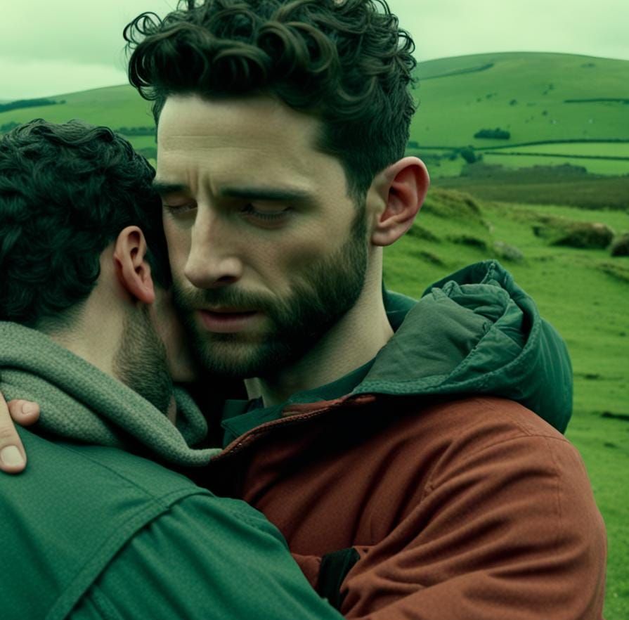 Evocative Film Still of a Loving Embrace