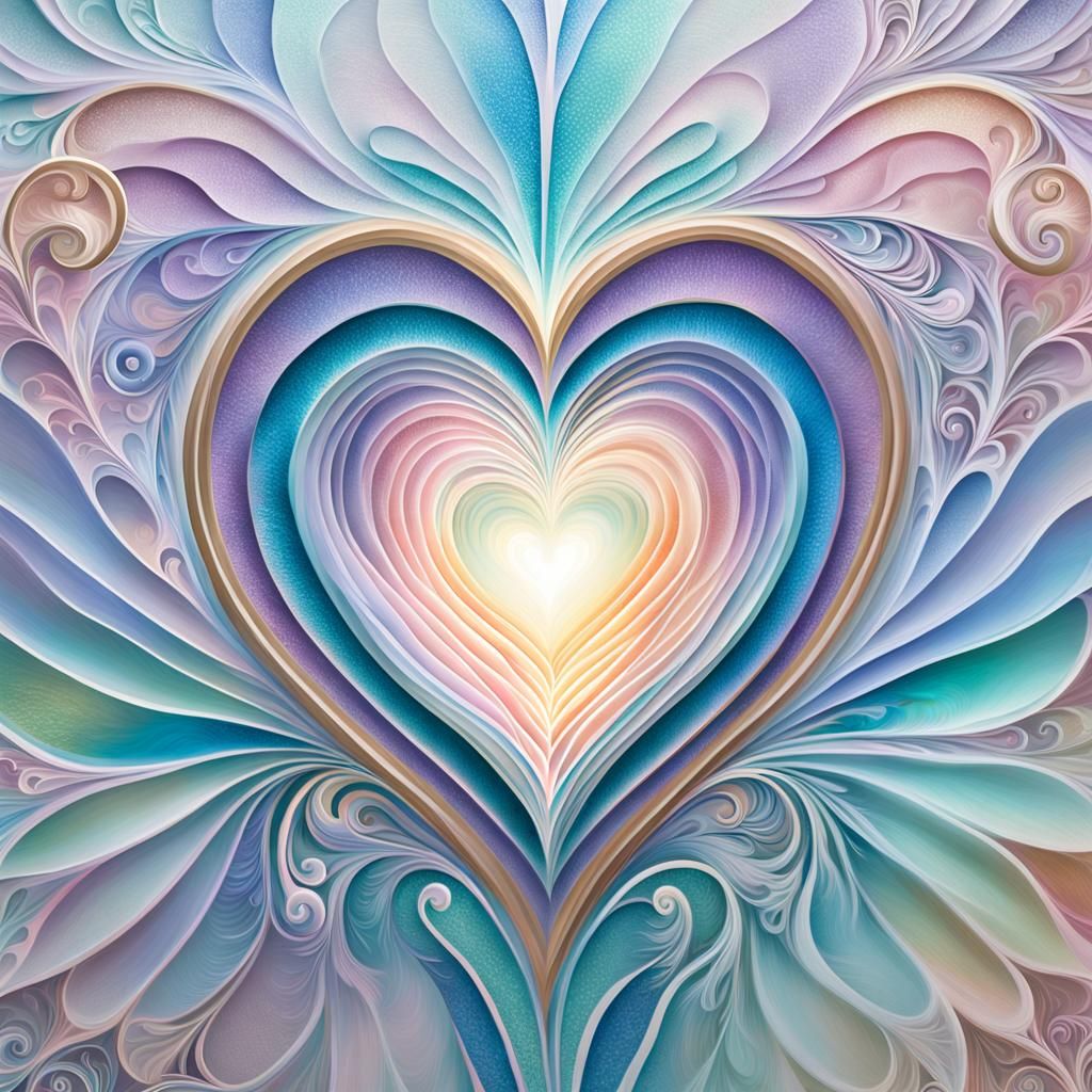 Sacred Heart Mural in Dreamy Ethereal Style