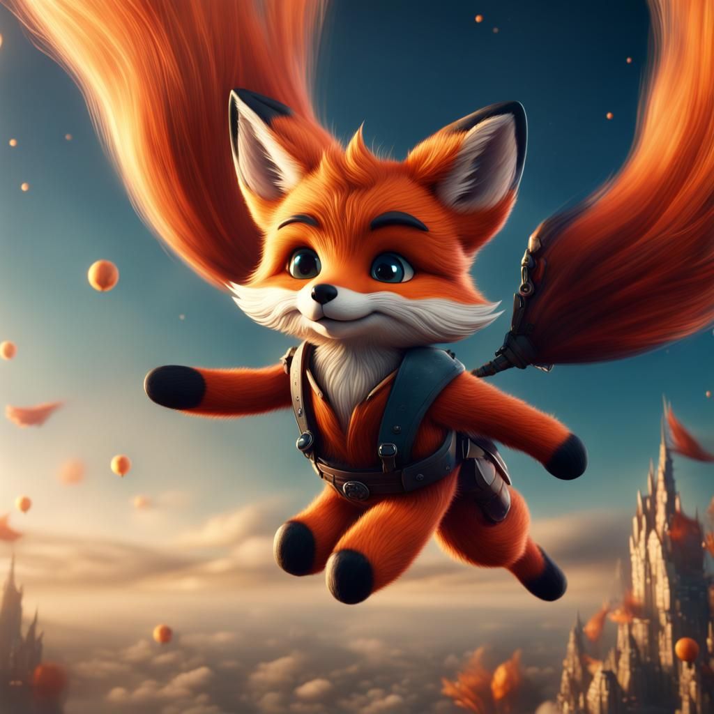 Flying Fox: Detailed Fantasy Concept Art