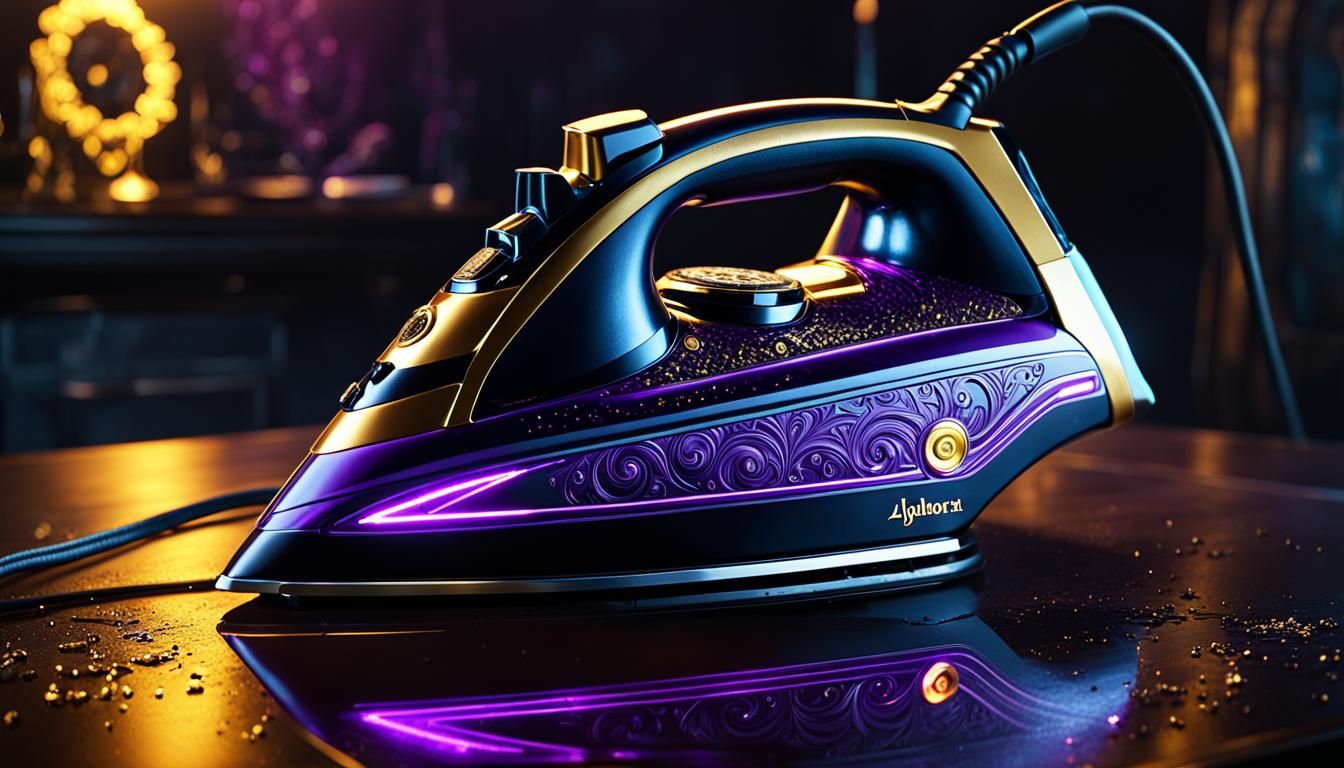 Sleek Electric Iron: Dark Fantasy Concept Art