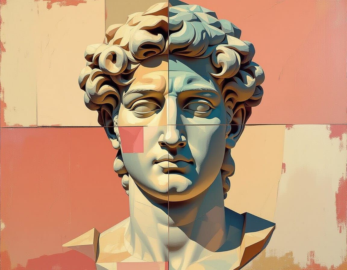 Cubist Abstract Expressionism: Fragmented Bust Meets Modern ...