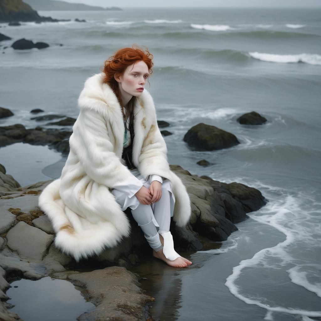 Selkie Woman on Mystical Shoreline