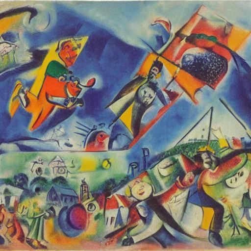 Clash of Generations: An Impressionistic Composition