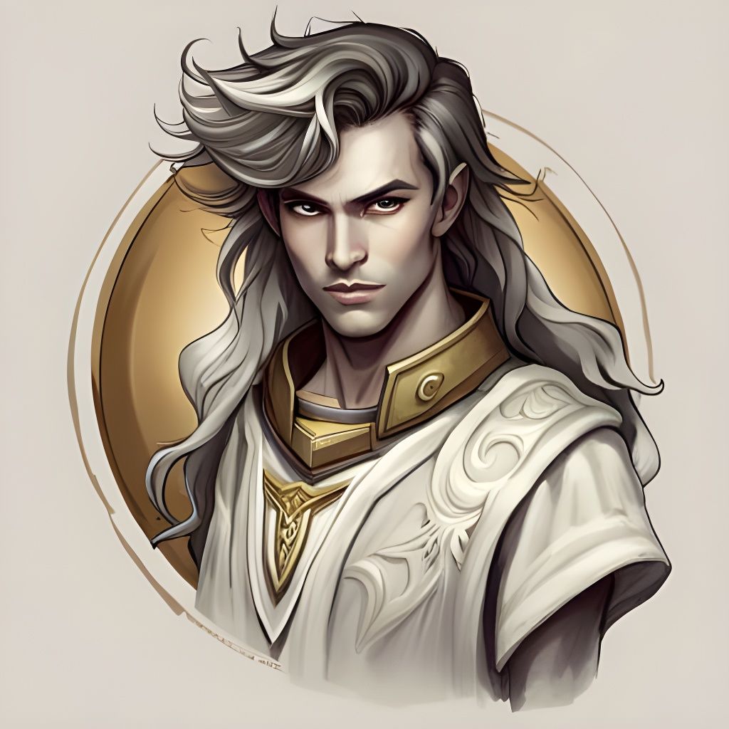 Sun Elf Priest Portrait for Dungeons and Dragons