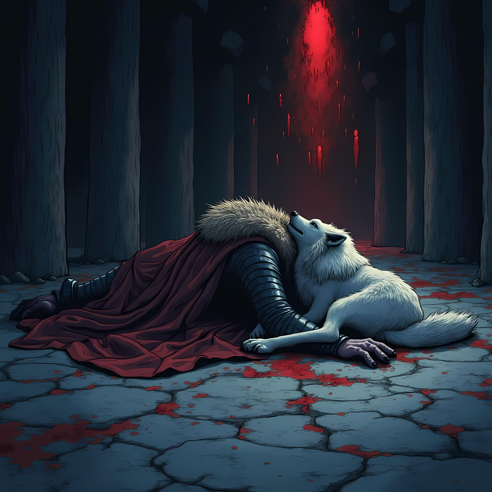 Anime-Style Illustration of a Tragic Death